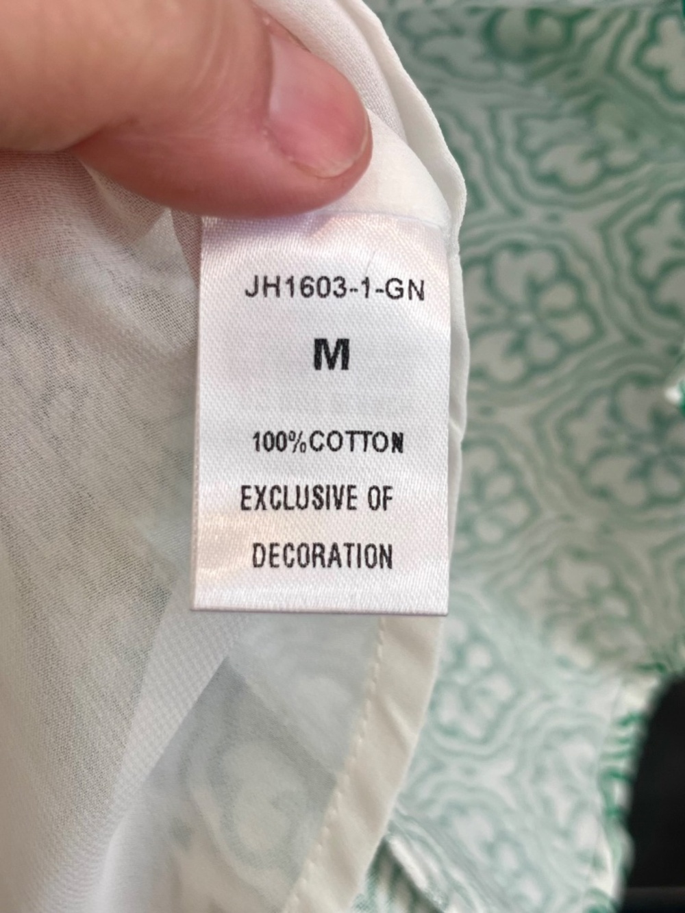 NWT THML Anthropologie Green White Fleur de Lis Print Pleated Skirt Size Medium - Picture 6 of 9